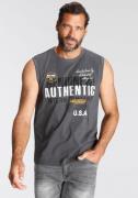 Man's World Muscle-shirt zonder mouwen, bedrukt, ronde hals, van katoe...