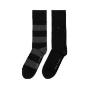 Tommy Hilfiger Sokken TH MEN RUGBY SOCK 2P met ribbrei boordjes, ademe...
