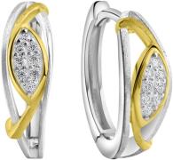 Firetti Paar creolen Sieraad cadeau zilver 925 oorbellen bicolor