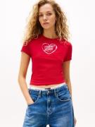 TOMMY JEANS Shirt met korte mouwen TJW SLIM SH HEART TEE