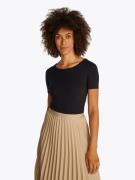 Tommy Hilfiger Shirt met ronde hals SLIM 5X2 RIB O-NK SS met discreet ...