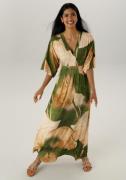Aniston SELECTED Maxi-jurk met wijde 3/4-mouwen