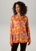 Aniston CASUAL Blouse zonder sluiting met extravagante, grafische prin...