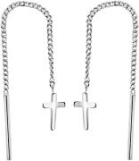 Firetti Paar oorhangers Sieraad cadeau zilver 925 oorbellen kruis