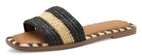 Tamaris Slippers , blokhak, zomerschoen, strandschoen, tweekleurige bi...