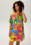 Aniston CASUAL Mini-jurk met coole comic-drukken