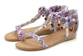 Lascana Sandalen Zomerschoen, sandaal, met sierketting en sierstenen i...
