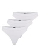 Only T-string ONLVICKY RIB S-LESS THONG 3-PK NOOS (set, 3 stuks)