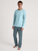 CALIDA Pyjama Relax Streamline 2 Langarm-shirt met afgewerkte ronde ha...