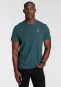 DELMAO Shirt met ronde hals Korte mouw, regular fit, basic, van 100% k...