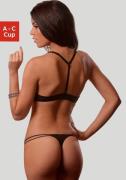 Melrose Set: push-up bh met racerback bandjes en sluiting aan de voork...