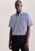 seidensticker Businessoverhemd Regular korte mouwen kentkraag print