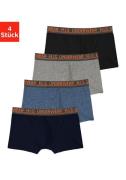 H.I.S Boxershort voor jongens met gemêleerde logo weefband (set, 4 stu...