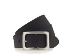 MUSTANG Leren riem Vierkante, matkleurige sluiting, 3,5 cm