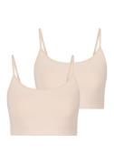 Lascana Bustier van elastisch katoen (2-delig, Set van 2)