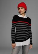 AJC Gestreepte trui met modieuze contraststrepen