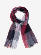 MONTI Sjaal gemaakt van lichte katoen, streep-karo-design, korte franj...