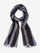MONTI Sjaal gemaakt van lichte katoen, lengtestrepen, korte franjes