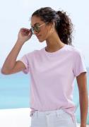 Beachtime T-shirt Met modieuze opening aan de zoom
