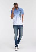 DELMAO Poloshirt korte mouwen, casual batikpatroon, polokraag