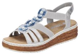 Rieker Plateausandalen Sandaal, zomerschoen, slip-on schoen met elasti...