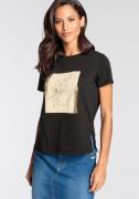 Laura Scott T-shirt met goudkleurige print