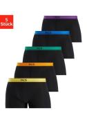 H.I.S Boxershort voor heren met strepen en logo op de band (set, 5 stu...
