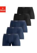 H.I.S Boxershort voor heren met strepen en logo op de band (set, 5 stu...