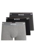BOSS Boxershort TRUNK 3 PACK BOSS opdruk op de tailleband (3 stuks)