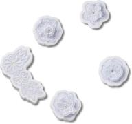 Crocs Schoenbutton Jibbitz "White Elegant Floral , schoencharms met ge...