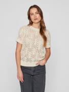 Vila Trui met korte mouwen VICOTTI S/S O-NECK KNIT TOP - NOOS
