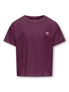 KIDS ONLY Shirt met korte mouwen KOGMAIKEN LIFE CROPHEART SS TOP JRS N...