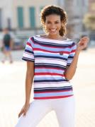 Casual Looks Shirt met korte mouwen Gestreept shirt (1-delig)