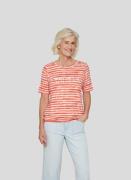 Rabe Shirt met ronde hals in strepen-look en met studs-details