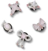 Crocs Schoenbutton Jibbitz™ Silver and Pink (set, 5-delig, Geen speelg...