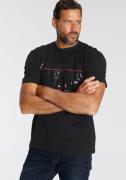 Man's World T-shirt Korte mouw, met print, ronde hals, van katoen, ook...