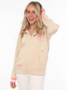 Zwillingsherz Sweatvest met capuchon, rugprint, detailprint aan de voo...