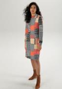 Aniston CASUAL Jerseyjurk met extravagante patroonmix in patch-dessin