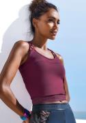 active by Lascana Crop-top met een deelnaad