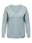 ONLY CARMAKOMA Trui met V-hals CARMARGARETA LS PULLOVER KNT NOOS