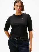 Tommy Hilfiger Curve Shirt met korte mouwen CRV SLIM 5X2 RIB C-NK 1/2 ...