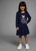 KIDSWORLD Jerseyjurk HAPPY GLITZER TAG knie-vrije lengte, speelse look...