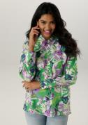 Aniston SELECTED Overhemdblouse met kleurharmonieuze bloemen- en blade...