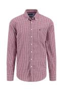 FYNCH-HATTON Geruit overhemd met geborduurd logo