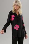 Aniston SELECTED Lange blouse met bloemenprint - elk stuk is uniek