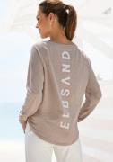 Elbsand Longsleeve Tira met logoprint op de rug, shirt met lange mouwe...