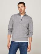Tommy Hilfiger Gebreide trui CLASSIC COTTON CABLE ZIP MOCK