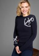 DELMAO Jacquardtrui Anker met maritiem motief