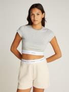 Calvin Klein T-shirt RIB CROP TEE met extra korte snit
