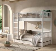 Home affaire Stapelbed Massief beukenhout wit, gemaakt in Europa, duur...